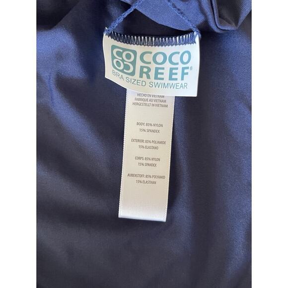 COCO Reef Perfection Fit High Waist Soft Bikini Bottom Navy Blue Size XL‎ $54 - Picture 4 of 4